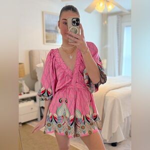 Pink Patterned Jumpsuit